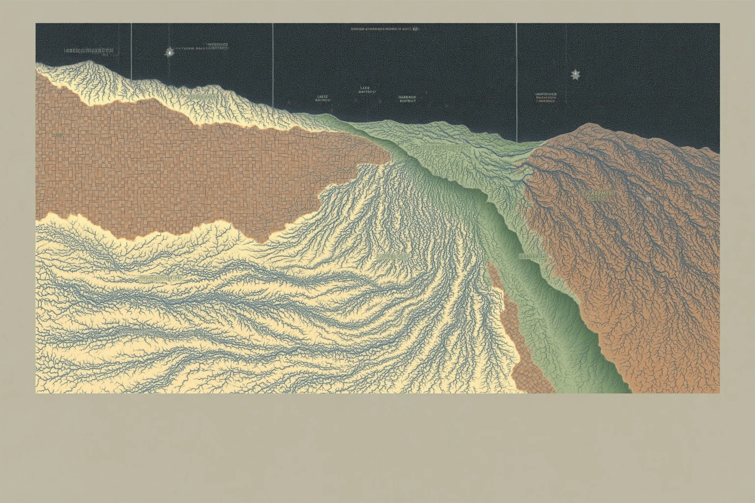 Section 1.4, Editorial infographic of the seven bioregional districts