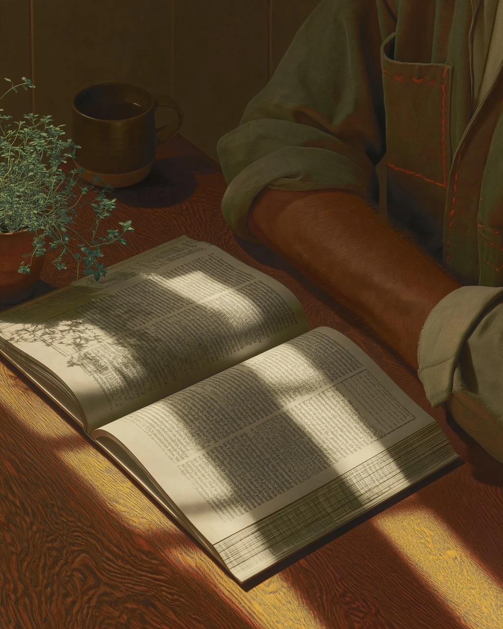 Reader-in-situ with field notes and margin annotations