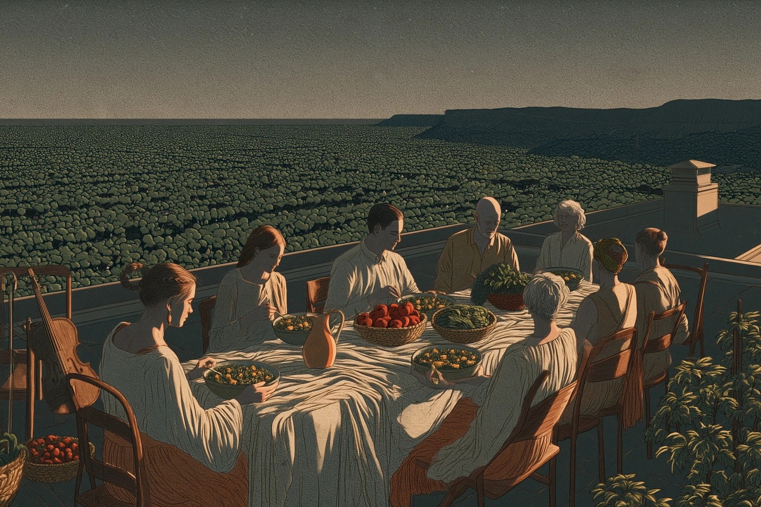 Still-day potluck on a Lower City rooftop