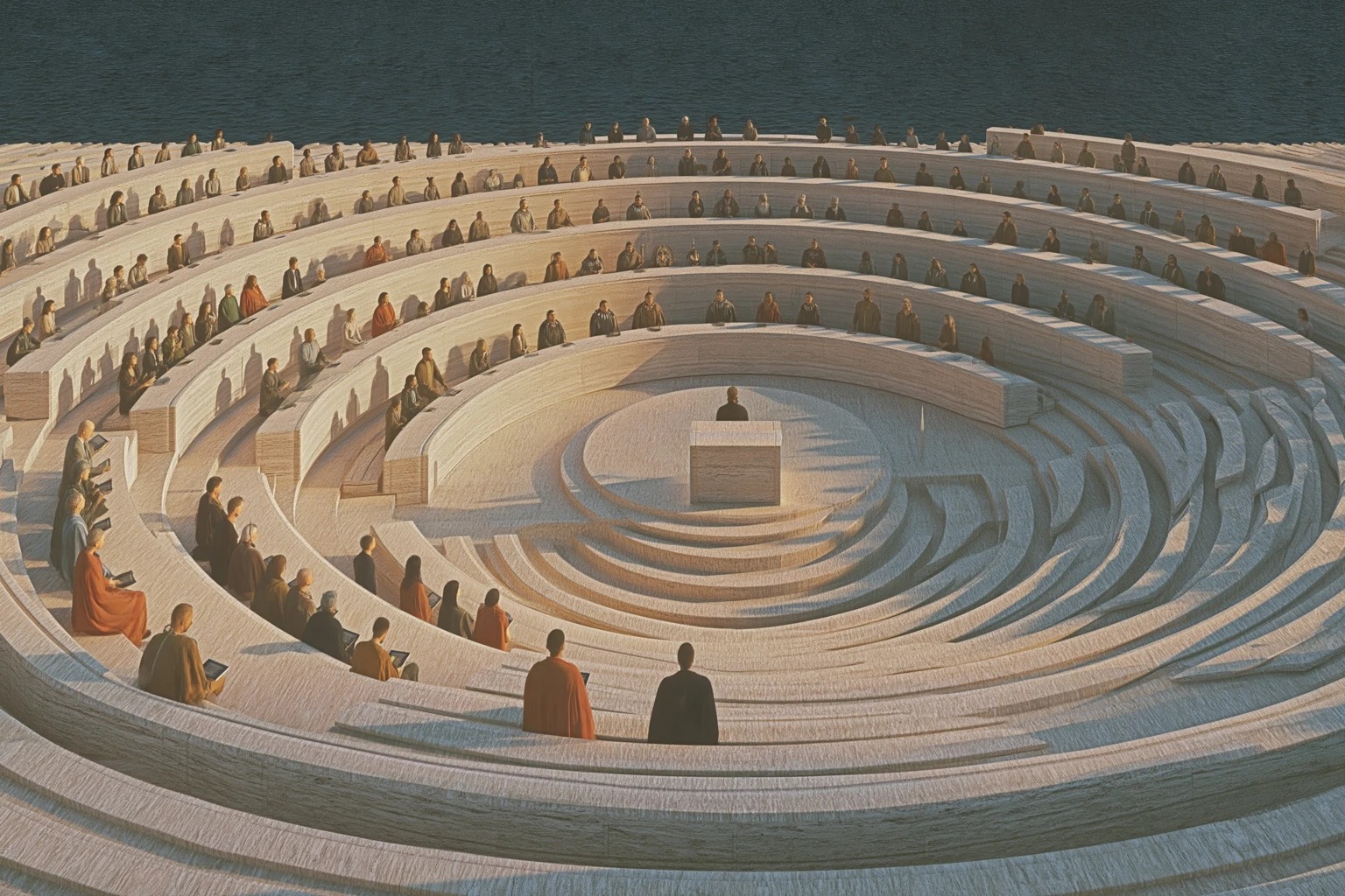 Section 1.10, Basin Assembly session in the Pier 8 amphitheatre