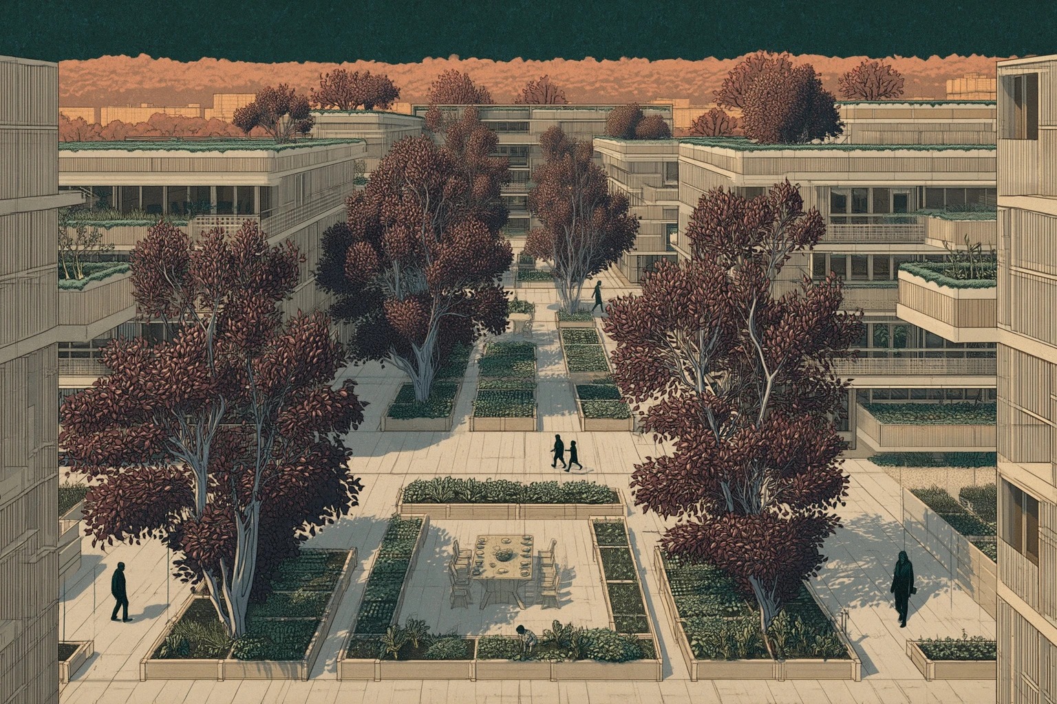 Chapter 3: Residential: Hearth courtyard at dawn
