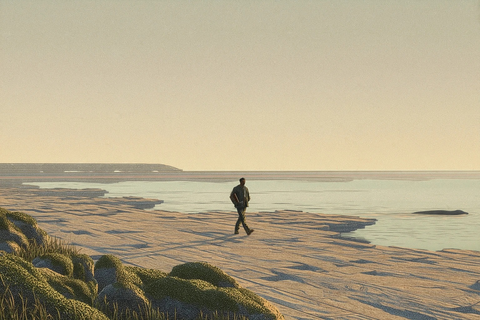 Chapter 3: Ravy walking the harbour edge at dawn