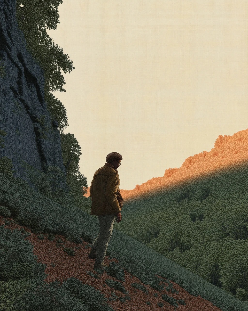 Chapter 4: Elena walking the Escarpment before the evening assembly