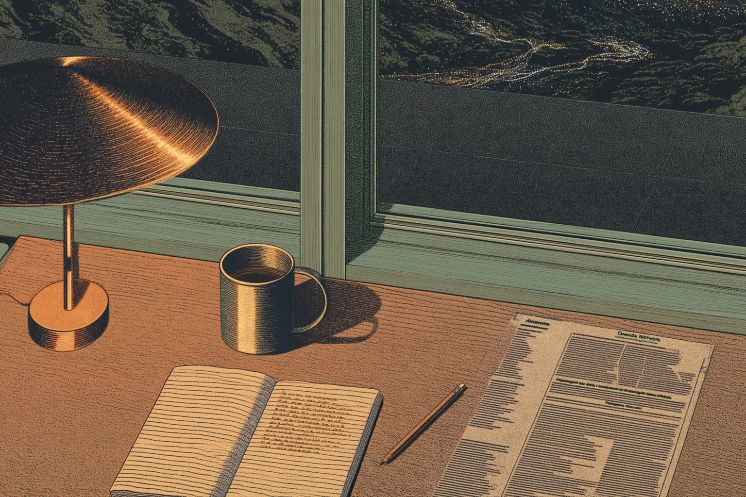Chapter 4, Elena's desk at 6.15 AM