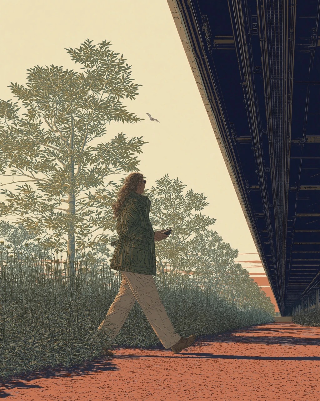 Chapter 5: Nia Crosby walking the guideway buffer at first light