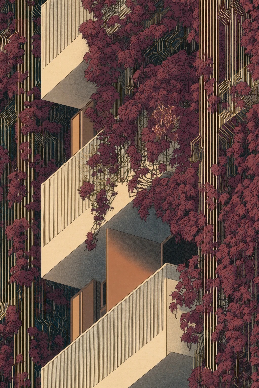 Chapter 5: Circuit Vine on a Grove residential facade