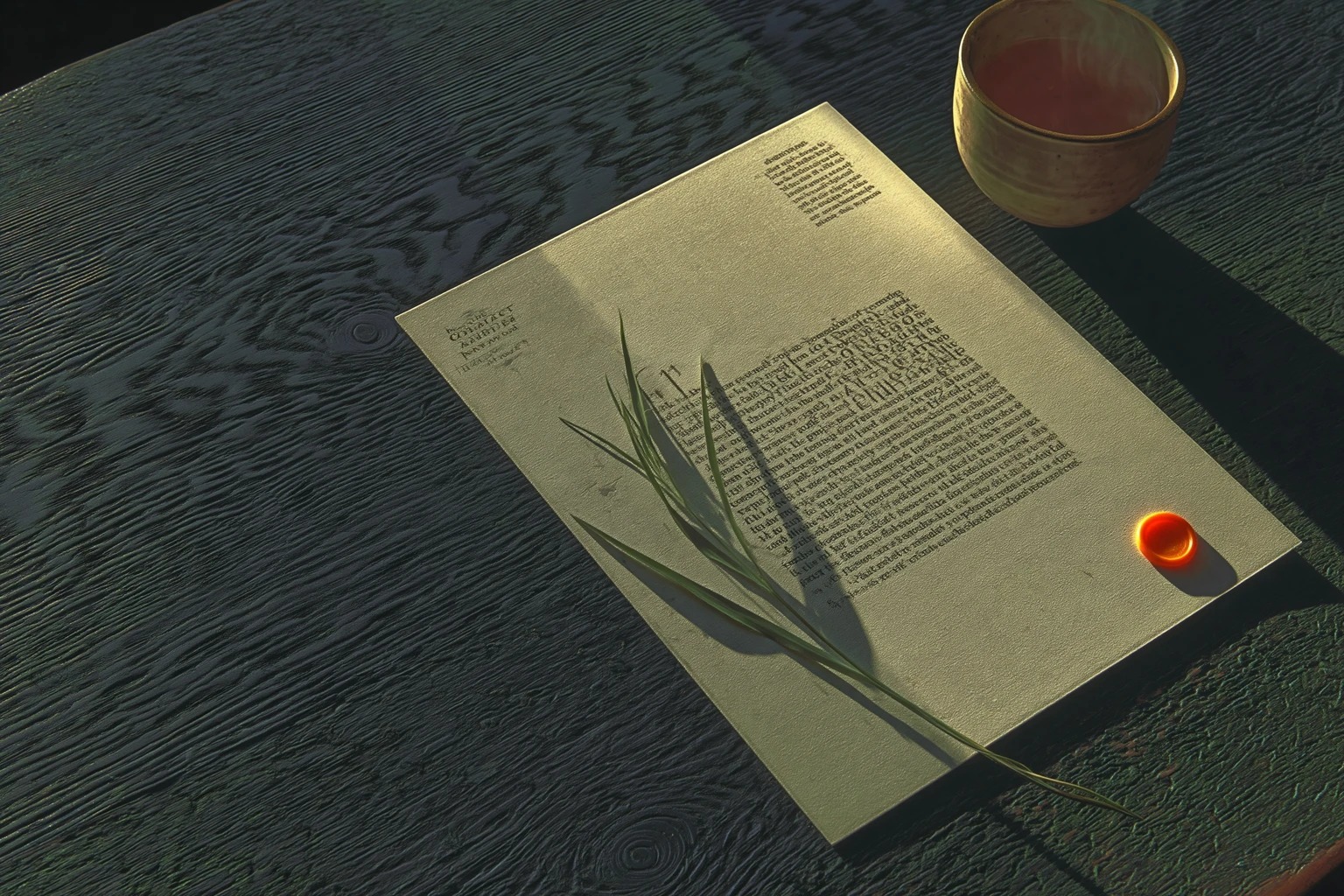 2058, March 21 Compact Invitation Letter on Basin Assembly table with sweetgrass