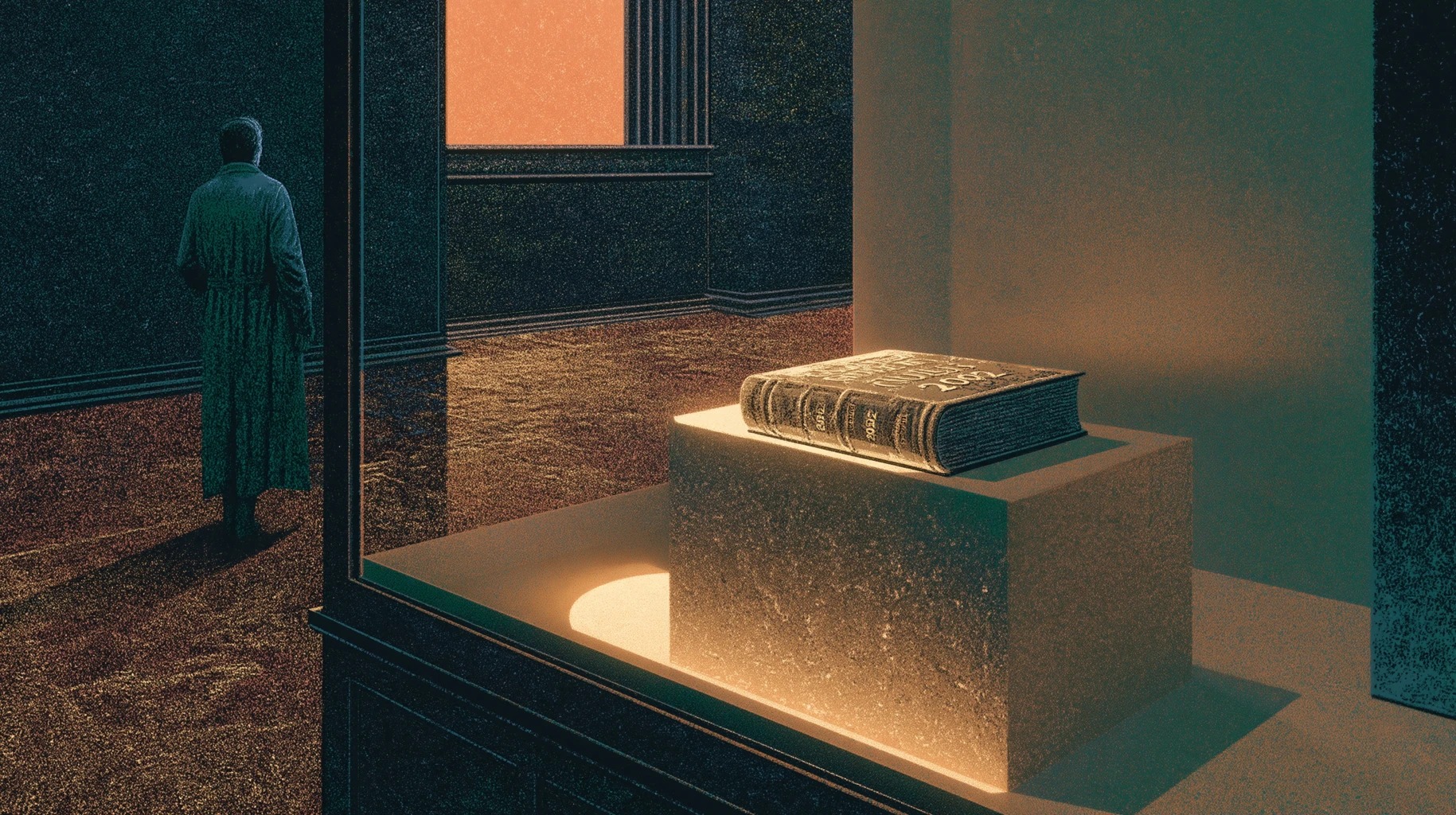 Chapter 8: Hero · Sector NM Museum vitrine, 2092 project on pedestal