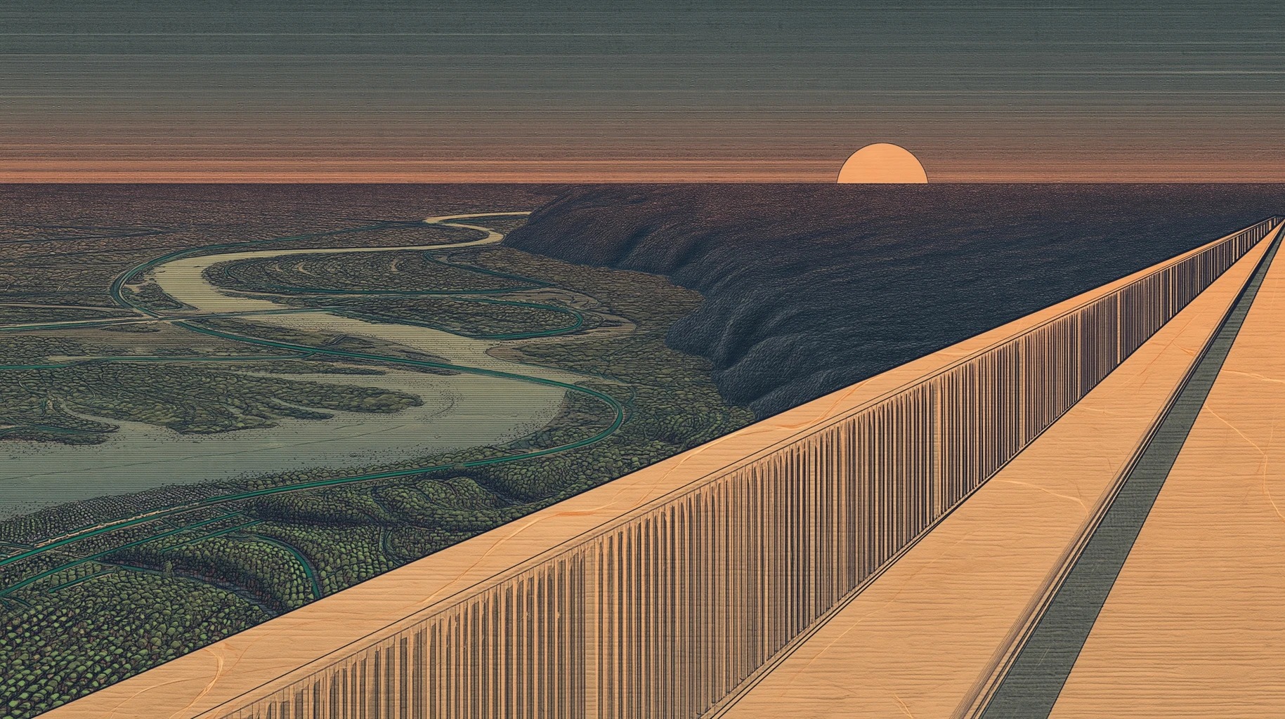 Chapter 8, The Elder's Vista from Confederation Tower at dusk, 2292
